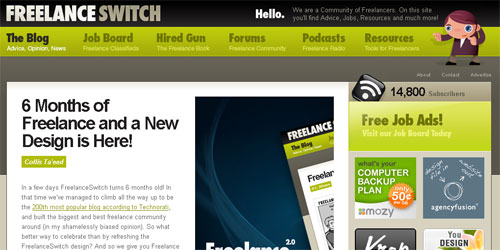 Freelance Switch Redesigns their Site  freelance switch