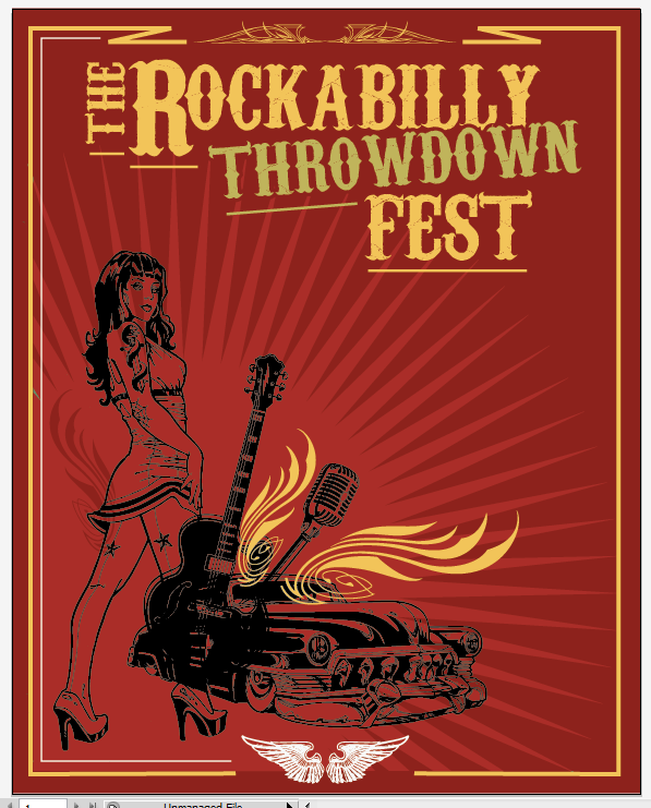 Create a Rockabilly Poster With Vector Set 22 - Pinstripe placement