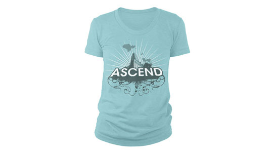 Women's Triblend Track T-Shirt Ghosted Front, Mocked Up!
