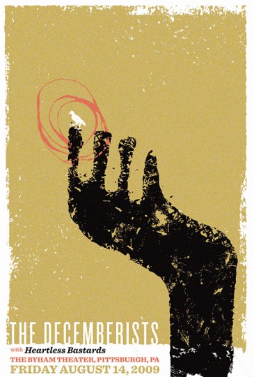 The Decemberists, w/ Heartless Bastards poster by Strawberry Luna