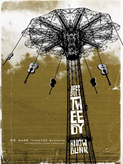 Jeff Tweedy Three Color Screen Print by Path Poster Designs