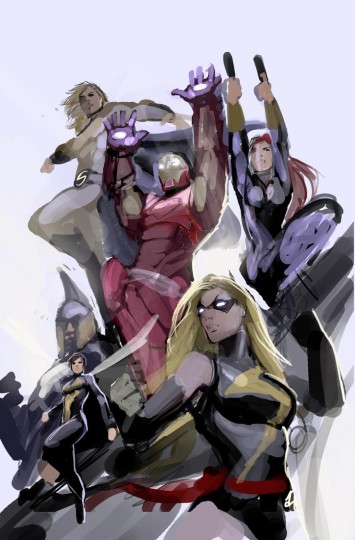 avengers_doodle_by_nebezial