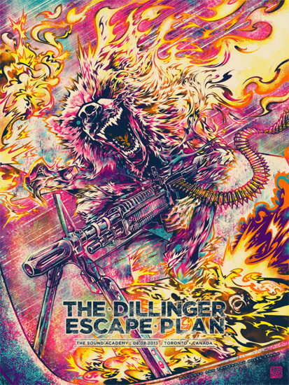 The Dillinger Escape Plan Poster by Miles Tsang