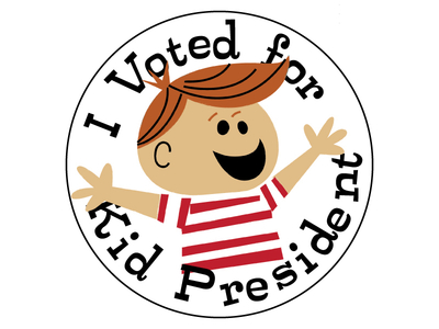 I Voted for Kid President Button by Titus Smith