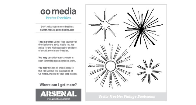 free vintage sunbeam vectors