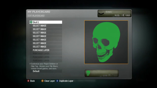 call of duty playercard