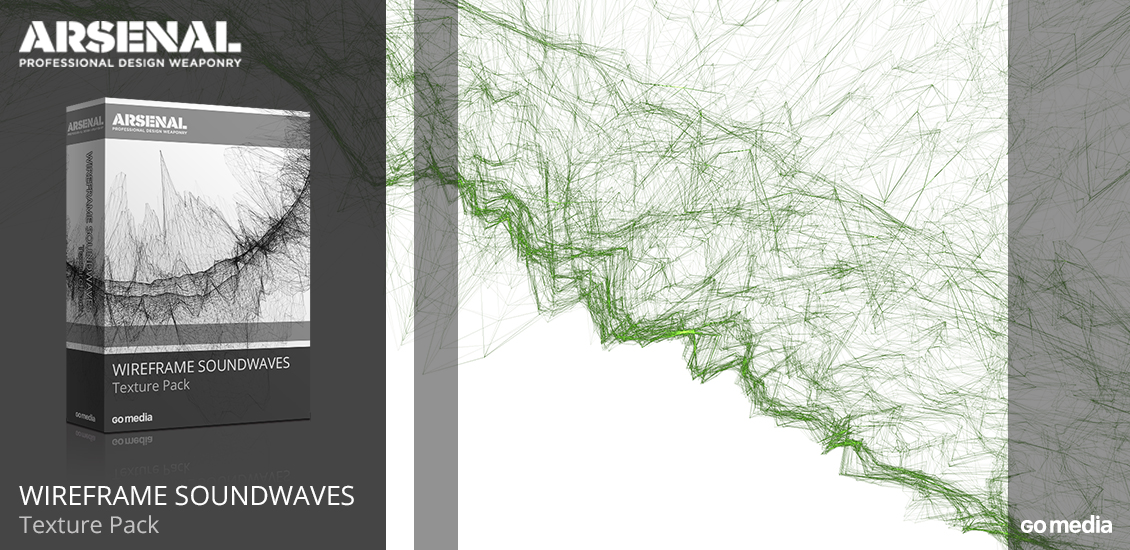 Announcing the Wireframe Sound Wave Texture Pack! - http://arsenal.gomedia.us/wireframe-sound-wave-texture-pack.html