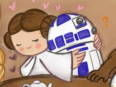 baby princess leia cartoon