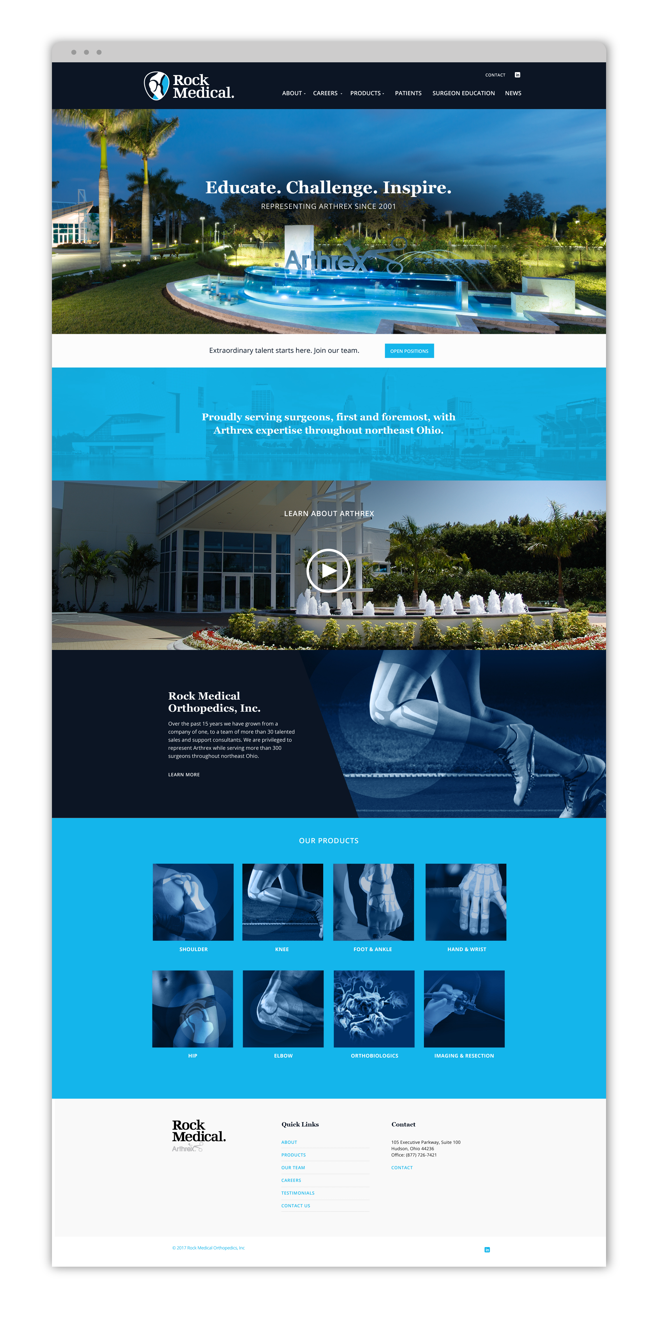 Rock Medical_Homepage Mockup